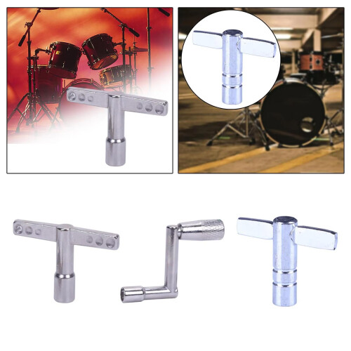 Drum Tuning Key with Drill Bit Adapter, RustResistant Alloy Tool for Fast Drum Head Change 1