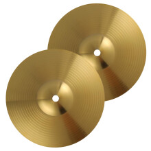 2pcs 9.55 Inch Brass Crash Drum Cymbals Bright Sound for Jazz Practice and Live Performance