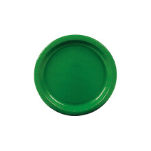 Green 7 Inch Disposable Paper Dessert Plates 24 Pack for Graduation Party Cake and Snacks
