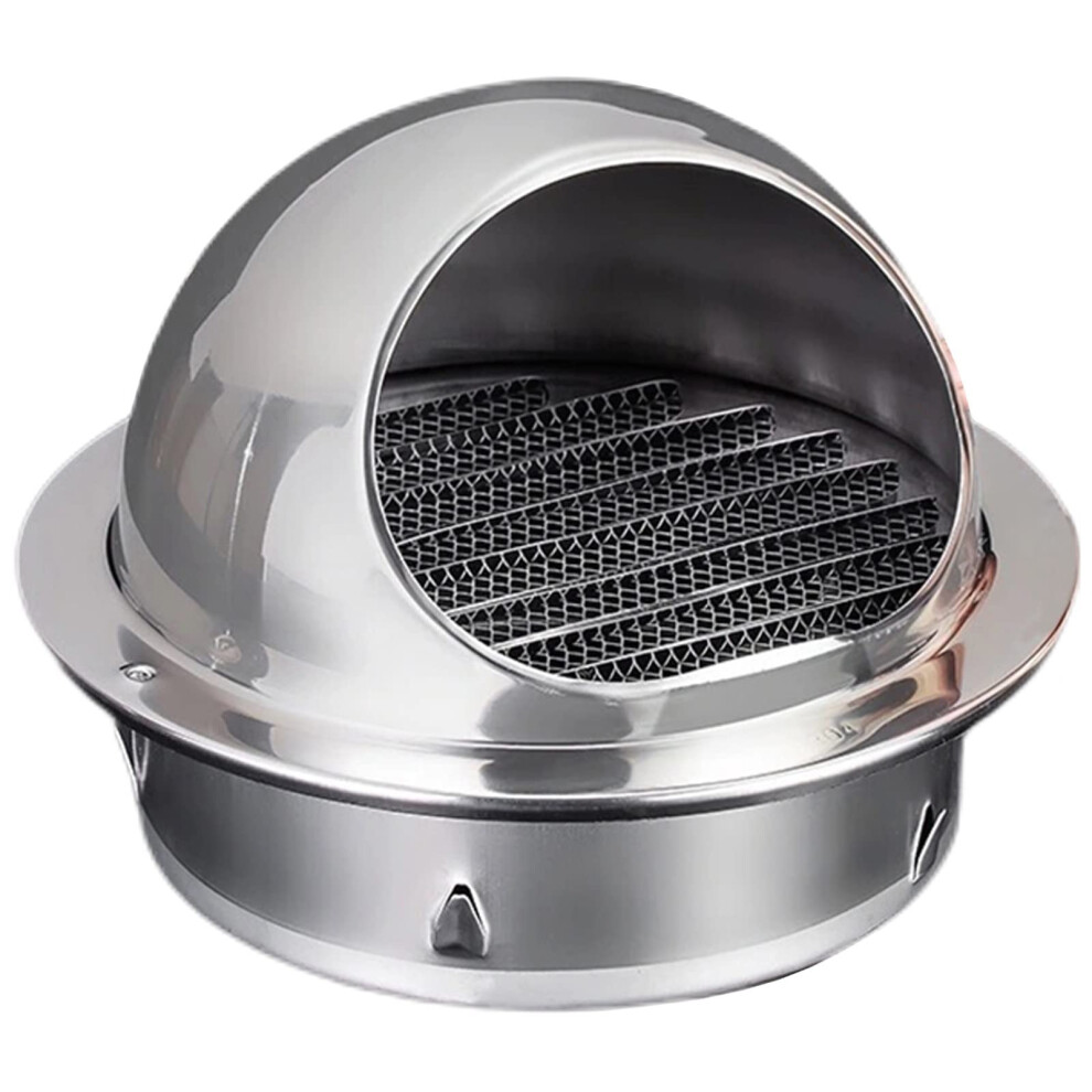 Stainless Steel Wall Vent Cap With Louvered Grille And Mesh Screen For Dryer Exhaust, 60Mm 9164114586902