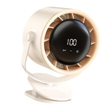 USB Rechargeable Clip Fan with Strong Airflow ABS Texture for Car Seat or Baby Crib White X9