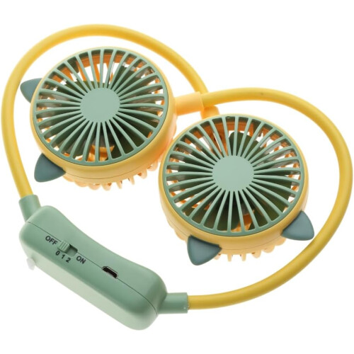 USB Rechargeable Neck Fan Hands Wearable  Cooling with 2 Speed Settings 1