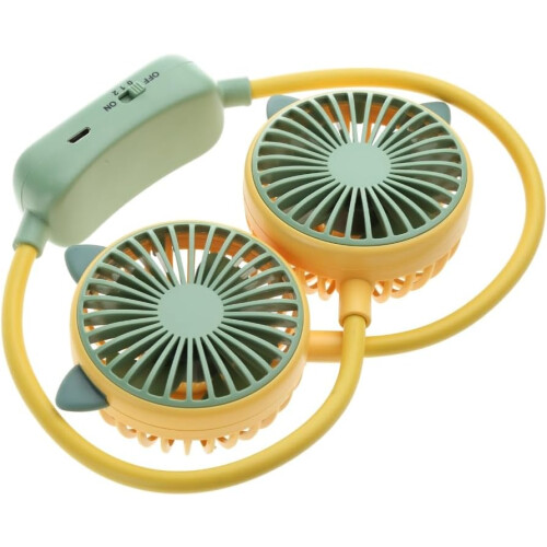 USB Rechargeable Neck Fan Hands Wearable  Cooling with 2 Speed Settings 2