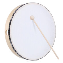 12 Inch Wooden Hand Drum with Drumsticks Clear Resonant Sound for Beginners Music Lessons