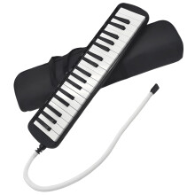 37Key Melodica Keyboard for Beginners with Durable Carrying Bag and Responsive Keys  Black