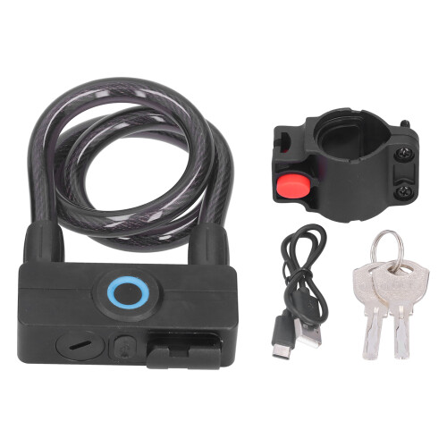 Smart Anti-Theft Bike Lock, Biometric Padlock with App Control for Maximum Security