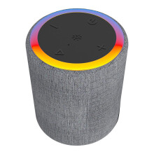 VALSEEL Bluetooth Speaker Outdoor, Round 5.1 Wireless Speaker with Bass, Color Lights & FM, Compatible with Pluggable Couplets, w/ Lanyard