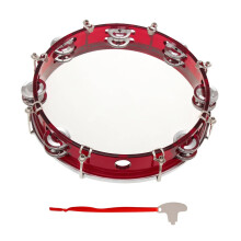 10 Inch Hand Held Tambourine Double Tambourine Drum Set Percussion Instrument Musical Educational Toy Instrument
