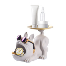 BOFEER Resin Crafts Französische Bulldogge Widget Teller für Wohnzimmer Flur Heimdekoration Dekorative Magnate Pitbull Statue