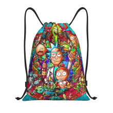 Rick And Morty Klasická taška se stahovací šňůrkou, Skládací, Sportovní, Fitness, Taška se stahovací šňůrkou, Unisex, Plážová