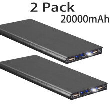 Batería externa de 20000 mAh para chalecos térmicos, chaquetas y mantas con cargador USB.