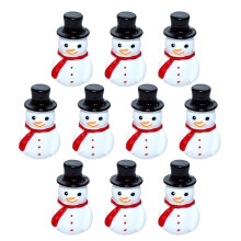 10 mini figurek sněhuláka pro vánoční dekoraci a pohádkové zahrady