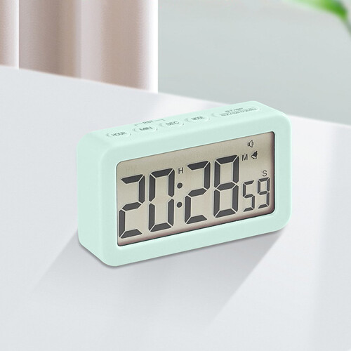 Txmfgh LED digitalur, stereodesign, snooze-alarm, 12/24 timer, nedtællingstimer - ideel til ethvert rum