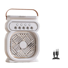USB Desk Fan with Quiet Operation and Rapid Cooling Breeze for Office Travel Dorm White