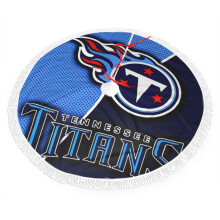 Φούστα Χριστουγεννιάτικου Δέντρου Titans με Κρόσσια, συμβατή με διακόσμηση NFL,