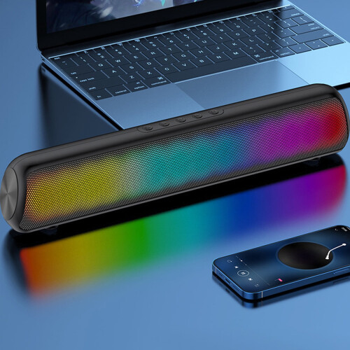 VALSEEL Φωτεινό ηχείο Bluetooth HIFI Ηχείο ποιότητας ήχου Επιτραπέζιο πολύχρωμο φως Μικρό 2