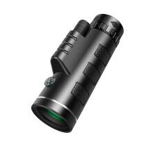 Tarmeek 12X50 Monocular with Compass, Compatible with Mobile Phone Clamp Stand, HD Low Light Night Vision - Clearance