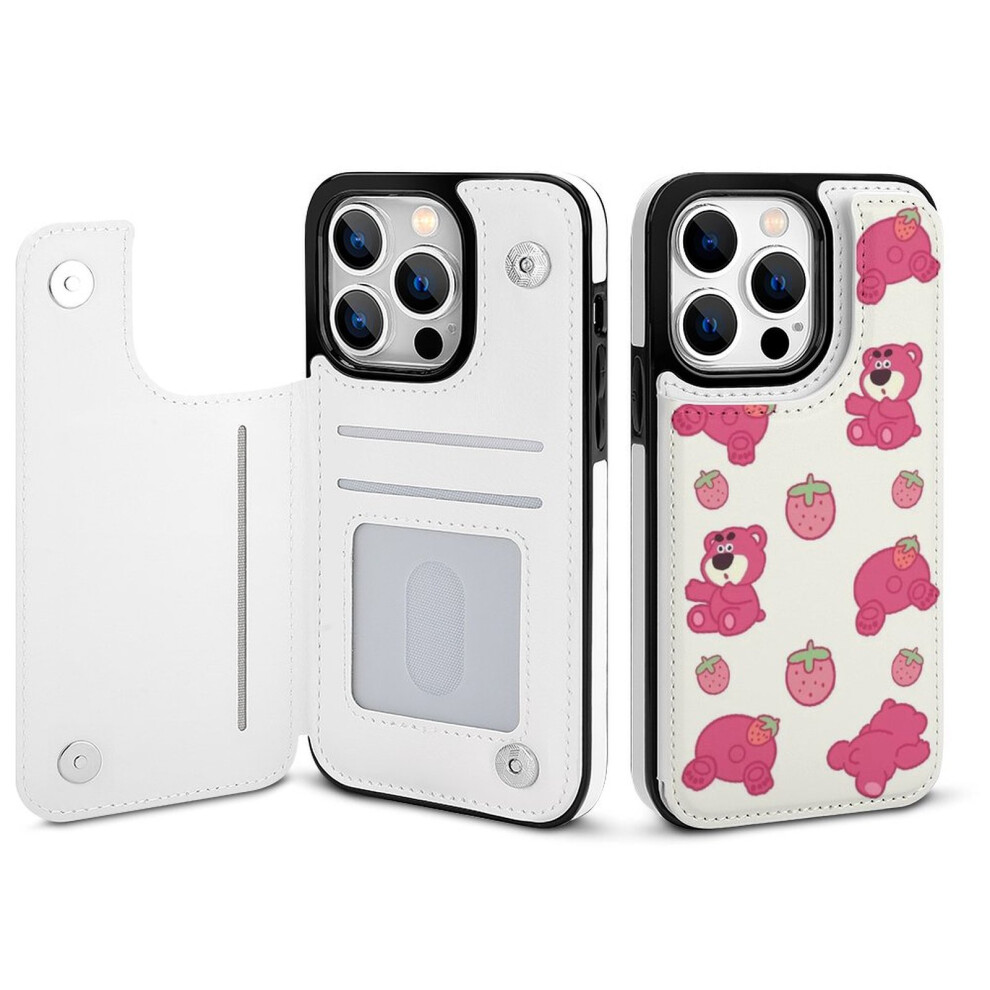 Lotso Wallet Case Compatible With Iphone 14 Pro, Pu Leather Folio With Card Holder, Kickstand, Double Magnetic Clasp, Shockproof Cover For Women 9395123903361