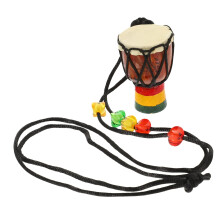 Mini Wooden African Djembe Drum  Handcrafted Solid Wood Percussion Instrument for Music Lovers
