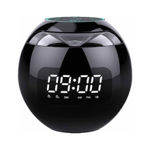 Skegnu digitale wekker met Bluetooth-luidspreker, kleurrijke subwoofer, led-display, FM-radio, hifi-kaart en mp3-speler voor diepe slapers