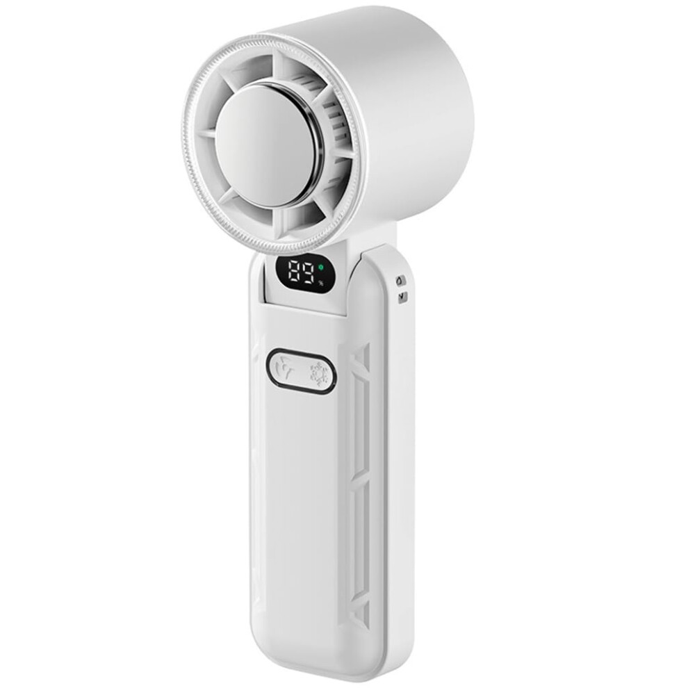 Portable Handheld Fan 5Speed Adjustable Cooling With Rechargeable 3600Mah Battery And Digital Display 9113335990487