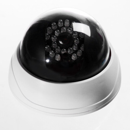 2X Indoor CCTV Fake Dummy Dome Security Camera with IR LEDs White 2