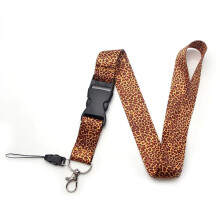 Praktická leopardí šňůrka na krk odolná proti oděru s leopardím vzorem