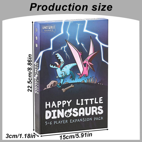 Sakupycq Ασταθή Παιχνίδια Happy Little Dinosaurs Base Game Ανταγωνιστικό Αστείο Παιχνίδι με Κάρτες 2