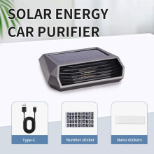 Mosiee USB Solar Tragbarer Auto-Lufterfrischer mit Filter und Negativionen