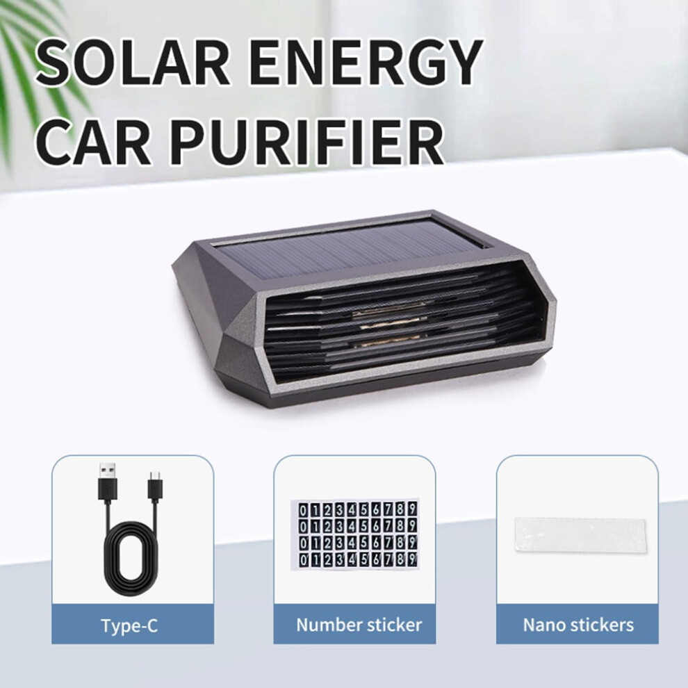 Mosiee Usb Solar Portable Car Air Deodorizer With Filter Negative Ion 9395123027272