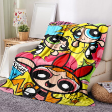Grenzüberschreitender E-Commerce: Die Powerpuff Girls Flanelldecke mit Digitaldruck, Cartoon-Samtdecke, Four Seasons Universal Factory Direct Sales