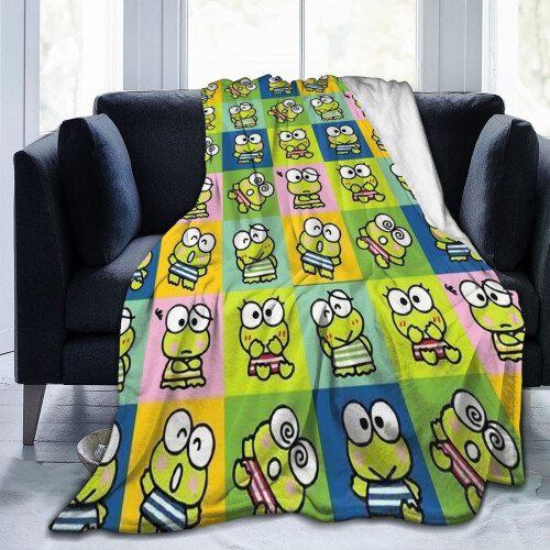Κουβέρτα Keroppi Ultra-Soft Throw, πολύ μεγάλη, εξαιρετικά μαλακή και ζεστή για καναπέ,