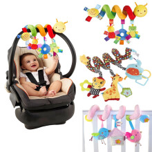 Pixnor Baby Wiegje Kinderwagen Hangende Rammelaar Spiraalvormig Speelgoed voor Kinderwagen & Autostoeltje met Bel