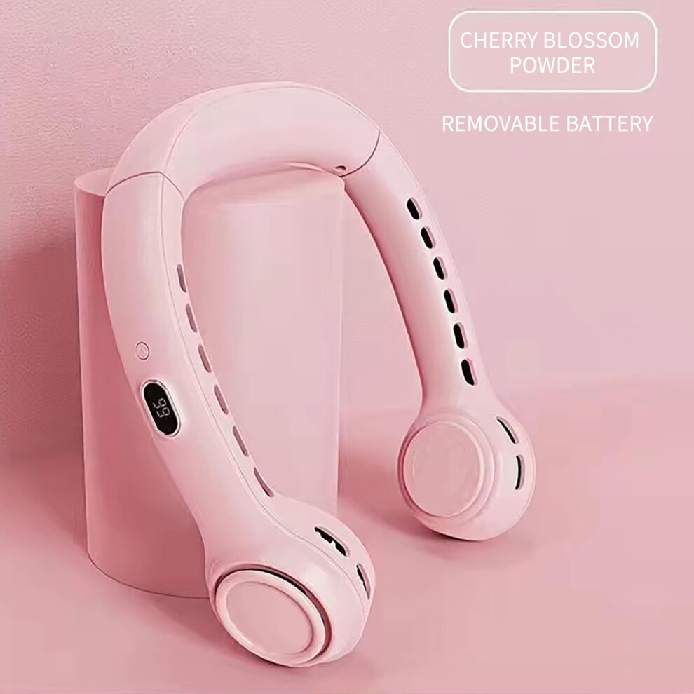 Rnemite-Amo Portable Neck Fan, Usb New Neck Hanging Fan Ultra-Silent Neck Hanging Outdoor Fan Portable Rechargeable Leafless Neck Hanging Fan 9395123028446