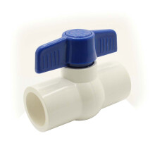 Thrifco6415412 1palcový kulový ventil z PVC - modrá rukojeť (ekonomický)