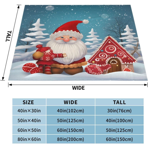 Χριστουγεννιάτικη κουβέρτα Gnome Snowflake, μαλακή κουβέρτα καναπέ 50"X40" από φανελένιο 2