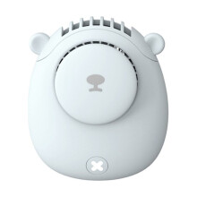 Portable Rechargeable Neck Fan with 1200mAh Battery, Silent Design, 3 Speeds, Cute Hanging Fan for Outdoor Use
