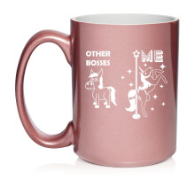 Boss Superstar Unicorn vicces kerámia kávésbögre teáscsésze ajándék hölgyeknek, ajándék főnöknek (15oz rozéarany)