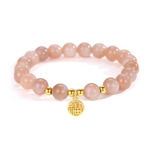 Ronde gelukssteen hanger armband met patroon, modieus en geschikt voor vrouwen / G4C1