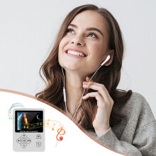 Karymi Novo MP4 Player Fino, Cartão Plug-In Super Legal, Sincronização de Letras, E-book, MP3 sem Perdas, Compatível com Presentes da Black Friday
