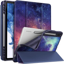 Étui fin compatible avec la tablette Samsung Galaxy Tab S8 2022/Tab S7 2020 11 pouces (modèles SM-X700/X706/T870/T875/T878) avec lecteur de cartes