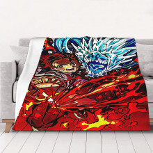 Anime Demon Slayer Tanjiro deka přehoz ložní prádlo dekorace pokoje flanelové deky na postel pohovka 60"X50"