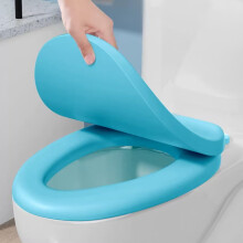 Assento sanitário alongado Fnyoxu em vinil macio com acolchoamento de espuma confortável - Compatível com todos os vasos sanitários de tamanho