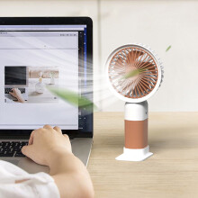 RnemiTe-amo in offerta! Nuovo ventilatore portatile USB con base - Soffio verticale - Mini ventilatore da tavolo ricaricabile senza spazzole,