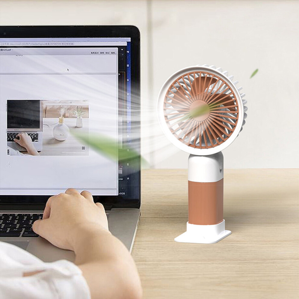 Rnemite-Amo On Clearanceï¼New Usb Handheld Fan With Fan Base- Vertical Blowing-Mini Desktop Rechargeable Brushless Folding Easy Storage Small Fan 9395123127309