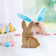 Maisiúcháin Chomhartha Adhmaid Tábla WinysinEaster Bunny Don Bhaile Feirme Coinín Don Bhord Tráidire Sraitheach Seilfeanna Maisiúcháin