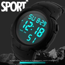 Jacenvly2024Nuove batterie per orologi in offerta Orologio da polso sportivo da uomo/ragazzo con display LCD, cronometro digitale, data, in gomma,