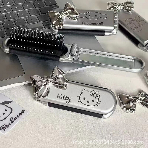 Νέο χαριτωμένο πτυσσόμενο Sanrio Pacha σκύλος Hello Kitty μαθητής φορητός καθρέφτης