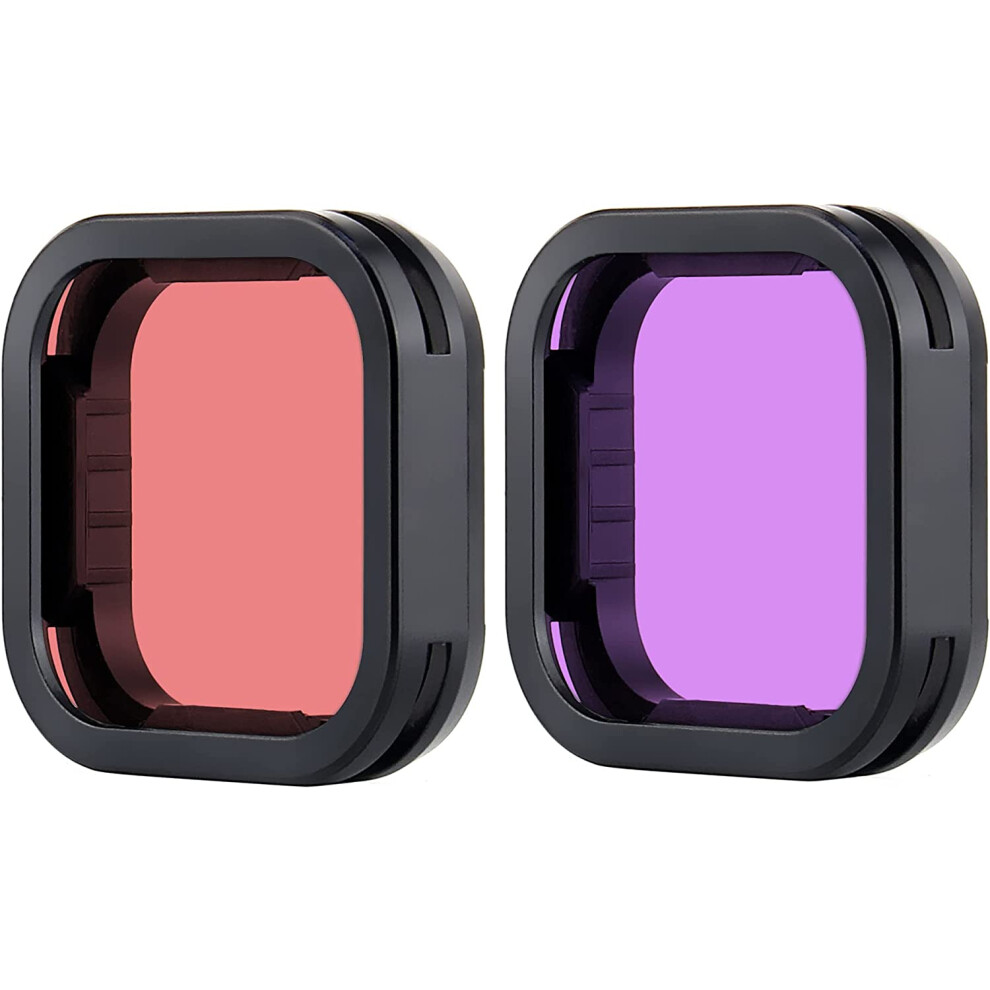 Dive Filter For Gopro Hero 10 9 With Color Filter And Filter, Diving Snorkeling Underwater Black/Red/Magenta 9395123247304