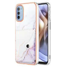 Cás do Motorola Moto G41/g31Marble Spotán Caol Bog TPU Buailteoir Sliotáin Cárta